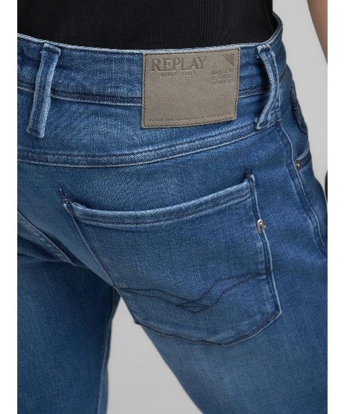 REPLAY（リプレイ）の「スリムフィットANBASS ブルーパワーストレッチデニム（デニムパンツ・メンズ・ブルー・W28xL32/W29xL32/W30xL32/W31xL32/W32xL32/W33xL32/W34xL32/W36xL32）」の5枚目の写真
