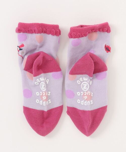 zuppa di zucca(ズッパ デ ズッカ)の「バードドット柄クルーソックス(ソックス/靴下・キッズ・ネイビー/ピンク・M/S/L/LL)」の3枚目の写真