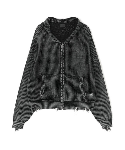 DANKE SCHON(ダンケシェーン)の「DankeSchon/ダンケシェーン/ACID WASH MESH HOODIE(パーカー・レディース・ベージュ/ブラック・M/L)」の15枚目の写真