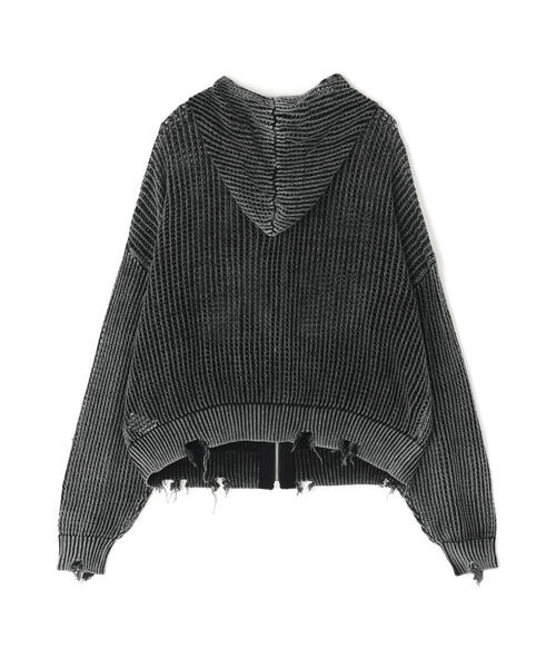 DANKE SCHON(ダンケシェーン)の「DankeSchon/ダンケシェーン/ACID WASH MESH HOODIE(パーカー・レディース・ベージュ/ブラック・M/L)」の14枚目の写真