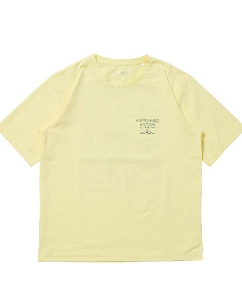 TIGORA(ティゴラ)の「ティゴラ TIGORA グラフィック半袖T パッキングリスト(Tシャツ/カットソー・レディース・ホワイト/ペールイエロー/サックスブルー・S/M/L/XL)」の1枚目の写真