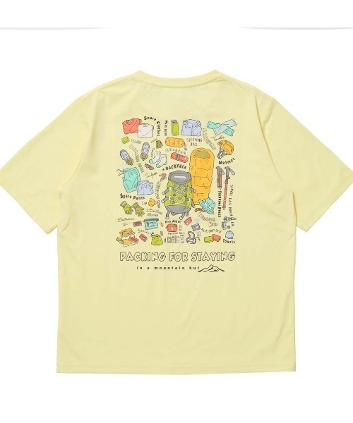 TIGORA(ティゴラ)の「ティゴラ TIGORA グラフィック半袖T パッキングリスト(Tシャツ/カットソー・レディース・ホワイト/ペールイエロー/サックスブルー・S/M/L/XL)」の5枚目の写真