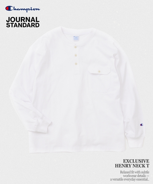 CHAMPION / チャンピオン for JS 長袖 ヘンリーネック（Tシャツ