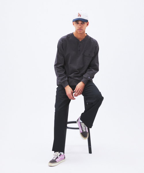 CHAMPION / チャンピオン for JS 長袖 ヘンリーネック（Tシャツ