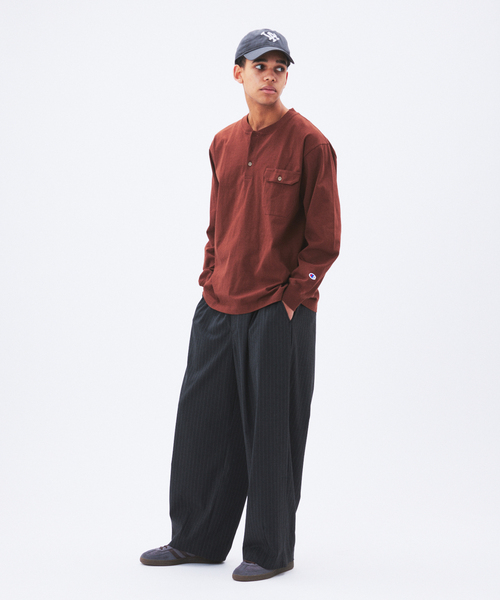 CHAMPION / チャンピオン for JS 長袖 ヘンリーネック（Tシャツ