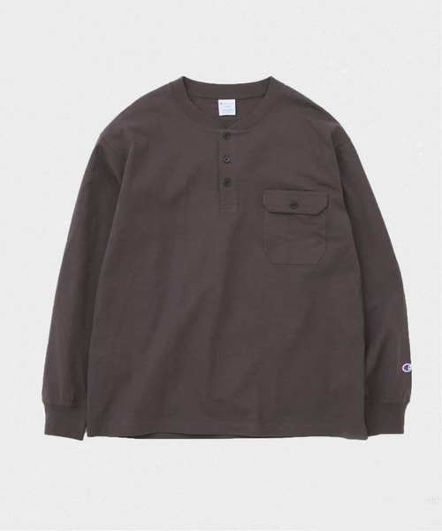 セール】CHAMPION / チャンピオン for JS 長袖 ヘンリーネック（T
