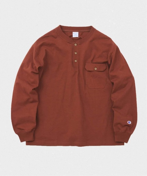 CHAMPION for JS — длинный рукав Henley neck