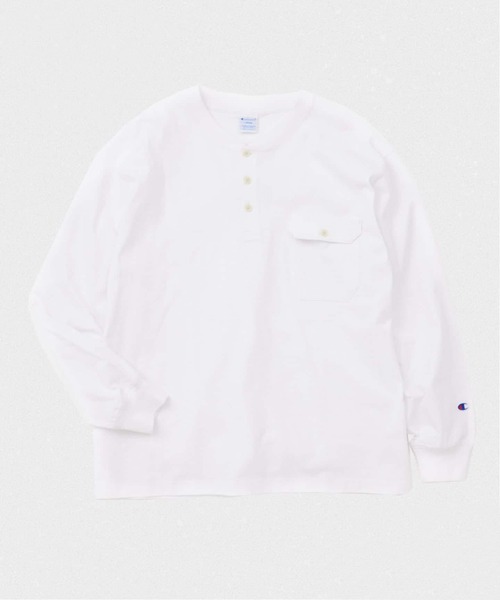 セール】CHAMPION / チャンピオン for JS 長袖 ヘンリーネック（T