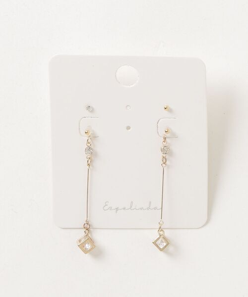 JOSSDROPS(ジョズドロップス)の「JOSSDROPS 4点セット 金属アレルギー対応 樹脂ポスト 日本製 キラキラ ピアス 下がりデザイン 男女兼用(ピアス(両耳用)・レディース・ゴールド系6/ゴールド系7/ゴールド系8/シルバー系6/シルバー系7/シルバー系4/ゴールド系3・FREE)」の4枚目の写真