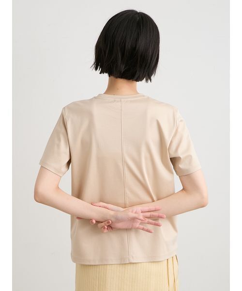 MIESROHE(ミースロエ)の「【洗える】ボクシークルーネックTシャツ(Tシャツ/カットソー・レディース・ライトブルー/チャコールグレー/ベージュ/ホワイト・F)」の7枚目の写真