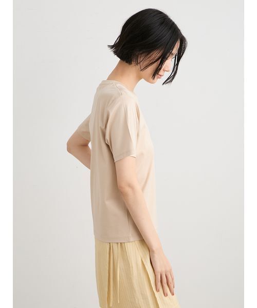 MIESROHE(ミースロエ)の「【洗える】ボクシークルーネックTシャツ(Tシャツ/カットソー・レディース・ライトブルー/チャコールグレー/ベージュ/ホワイト・F)」の8枚目の写真