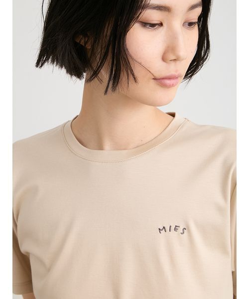 MIESROHE(ミースロエ)の「【洗える】ボクシークルーネックTシャツ(Tシャツ/カットソー・レディース・ライトブルー/チャコールグレー/ベージュ/ホワイト・F)」の9枚目の写真