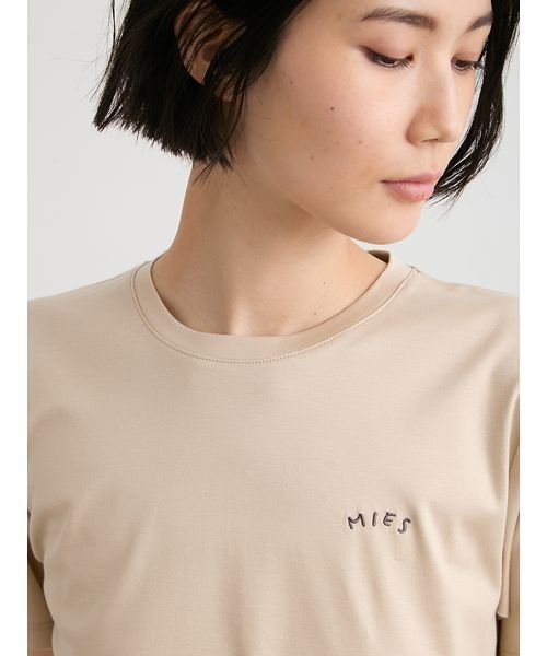 MIESROHE(ミースロエ)の「【洗える】ボクシークルーネックTシャツ(Tシャツ/カットソー・レディース・ライトブルー/チャコールグレー/ベージュ/ホワイト・F)」の10枚目の写真