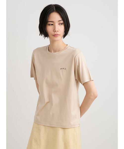 MIESROHE(ミースロエ)の「【洗える】ボクシークルーネックTシャツ(Tシャツ/カットソー・レディース・ライトブルー/チャコールグレー/ベージュ/ホワイト・F)」の15枚目の写真