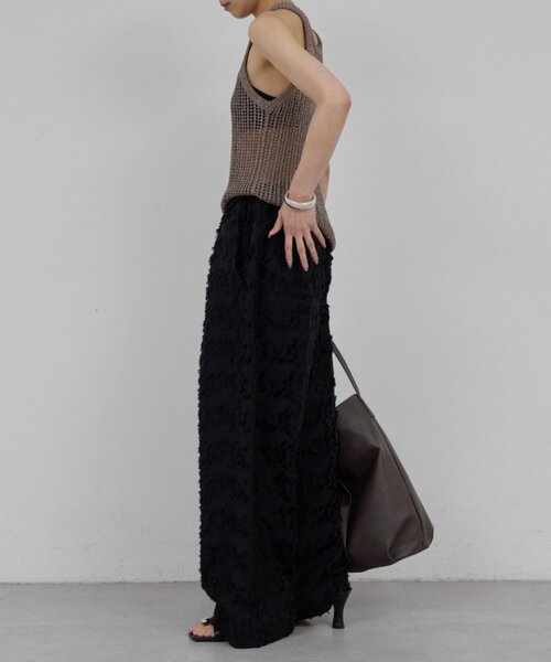 GALLARDAGALANTE(ガリャルダガランテ)の「【手洗い可】メッシュラメアメスリニット(ニット/セーター・レディース・ブラウン/ベージュ・FREE)」の19枚目の写真