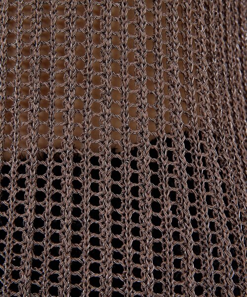 GALLARDAGALANTE(ガリャルダガランテ)の「【手洗い可】メッシュラメアメスリニット(ニット/セーター・レディース・ブラウン/ベージュ・FREE)」の12枚目の写真