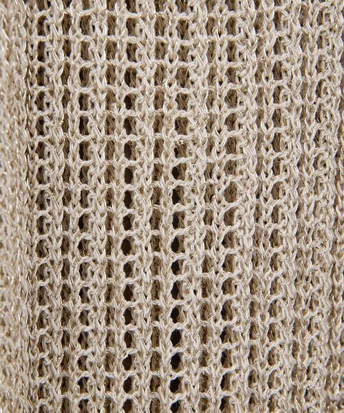 GALLARDAGALANTE(ガリャルダガランテ)の「【手洗い可】メッシュラメアメスリニット(ニット/セーター・レディース・ブラウン/ベージュ・FREE)」の3枚目の写真