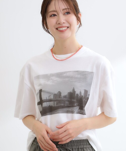 Reflect(リフレクト)の「【STAR&STRIPE】フォトTシャツ(Tシャツ/カットソー・レディース・オフホワイト/ホワイト系3・00)」の2枚目の写真
