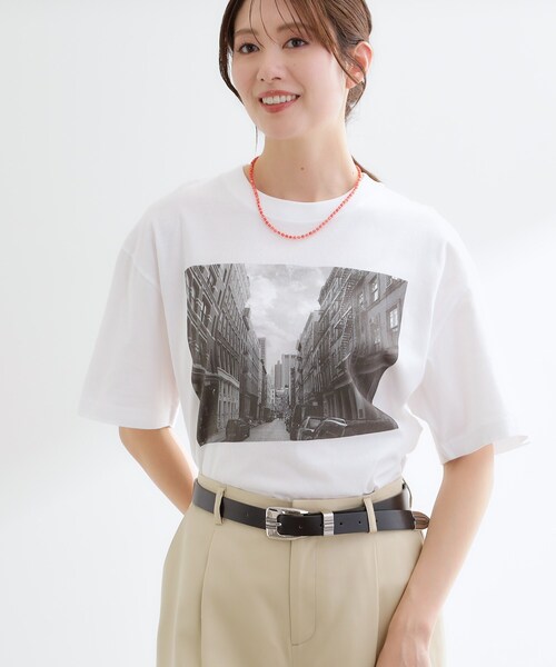 Reflect(リフレクト)の「【STAR&STRIPE】フォトTシャツ(Tシャツ/カットソー・レディース・オフホワイト/ホワイト系3・00)」の3枚目の写真