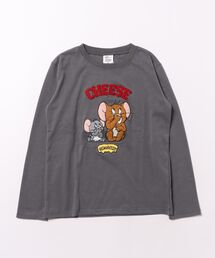 TOM&JERRY（トムアンドジェリー）の「【TOM&JERRY /トムとジェリー 】 キャラクター 長袖Tシャツ サガラ刺繍（Tシャツ/カットソー）」