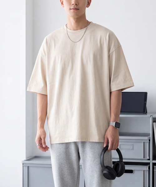 INNOCENT（イノセント）の「【T16】【All Pacific Apparel/オールパシフィックアパレル】 AP Short Sleeve T-Shirts A-AP1000（Tシャツ/カットソー・メンズ・ブラック/クリーム/オレンジ/ネイビー/ミント/ホワイト/グリーン/タン/ブラウン・XXX-LARGE/XX-LARGE/X-LARGE/MEDIUM/SMALL/LARGE）」の4枚目の写真