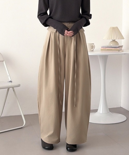 ABITOKYO(アビトーキョー)の「ハイウエストコークンパンツ(その他パンツ・レディース・ベージュ/カーキ/ブラック・M/S/L)」の2枚目の写真