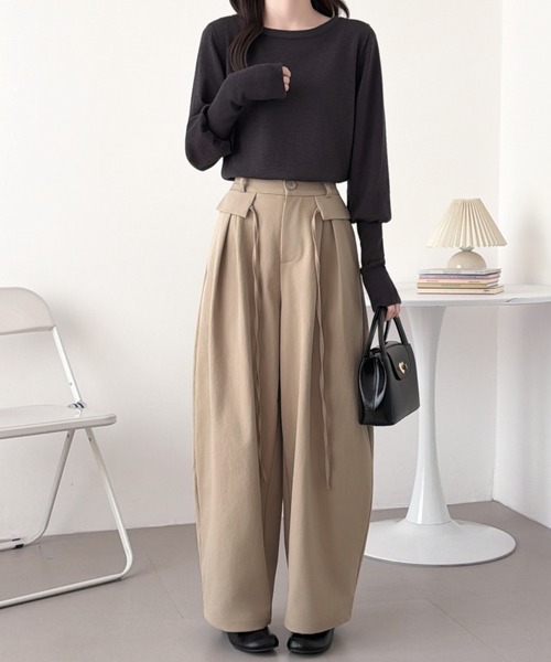 ABITOKYO(アビトーキョー)の「ハイウエストコークンパンツ(その他パンツ・レディース・ベージュ/カーキ/ブラック・M/S/L)」の15枚目の写真