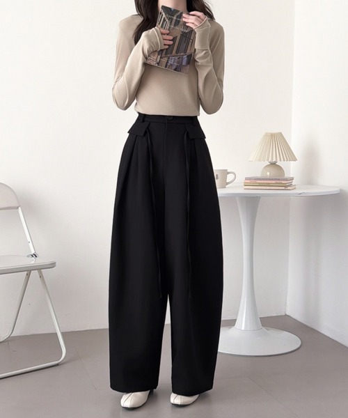 ABITOKYO(アビトーキョー)の「ハイウエストコークンパンツ(その他パンツ・レディース・ベージュ/カーキ/ブラック・M/S/L)」の19枚目の写真