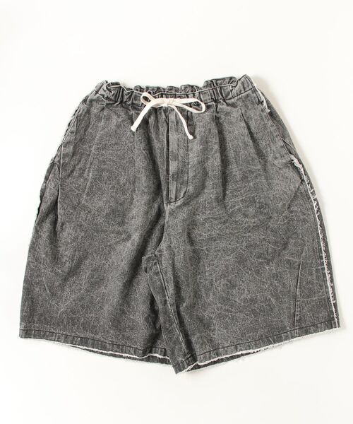 my beautiful landlet(マイビューティフルランドレット)の「【my beautiful landlet】 PIGMENT PRINT WASHED DENIM WIDE HALF PANTS - black(デニムパンツ・メンズ・ブラック・0/1)」の8枚目の写真