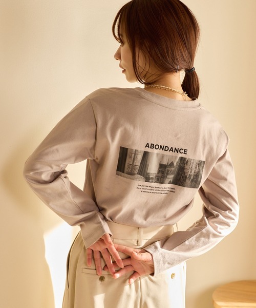 mysty woman（ミスティウーマン）の「GERMAINロゴTEELS　659258（Tシャツ/カットソー・レディース・ブラック/ベージュ/オフホワイト・FREE）」の3枚目の写真