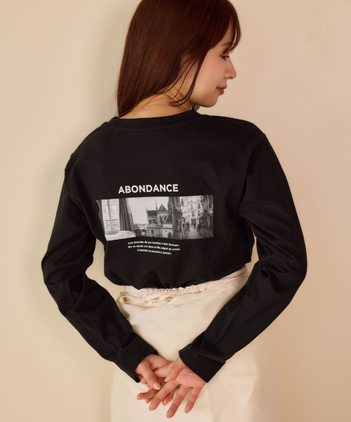 mysty woman（ミスティウーマン）の「GERMAINロゴTEELS　659258（Tシャツ/カットソー・レディース・ブラック/ベージュ/オフホワイト・FREE）」の2枚目の写真