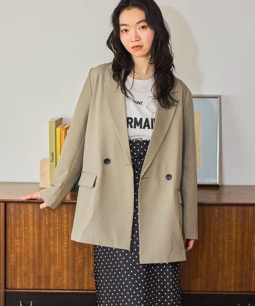 mysty woman（ミスティウーマン）の「GERMAINロゴTEELS　659258（Tシャツ/カットソー・レディース・ブラック/ベージュ/オフホワイト・FREE）」の8枚目の写真