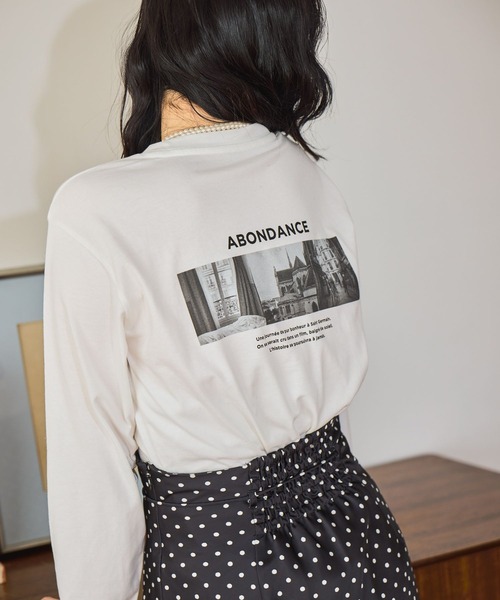 mysty woman（ミスティウーマン）の「GERMAINロゴTEELS　659258（Tシャツ/カットソー・レディース・ブラック/ベージュ/オフホワイト・FREE）」の5枚目の写真