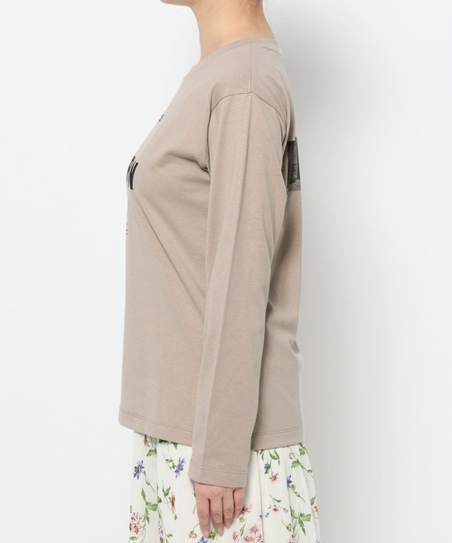 mysty woman（ミスティウーマン）の「GERMAINロゴTEELS　659258（Tシャツ/カットソー・レディース・ブラック/ベージュ/オフホワイト・FREE）」の22枚目の写真