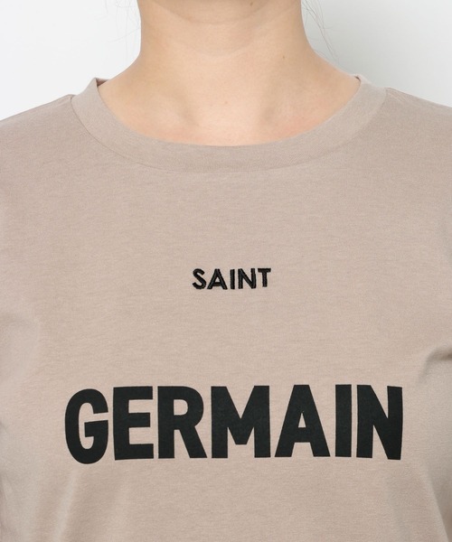 mysty woman（ミスティウーマン）の「GERMAINロゴTEELS　659258（Tシャツ/カットソー・レディース・ブラック/ベージュ/オフホワイト・FREE）」の20枚目の写真