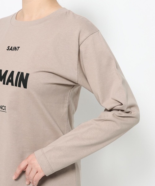 mysty woman（ミスティウーマン）の「GERMAINロゴTEELS　659258（Tシャツ/カットソー・レディース・ブラック/ベージュ/オフホワイト・FREE）」の19枚目の写真