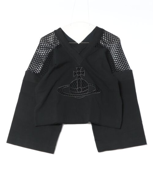 Vivienne Westwood(ヴィヴィアンウエストウッド)の「ビッグメッシュオーブトップ(Tシャツ/カットソー・レディース・グレー系その他2/ブラック系その他・FREE)」の2枚目の写真