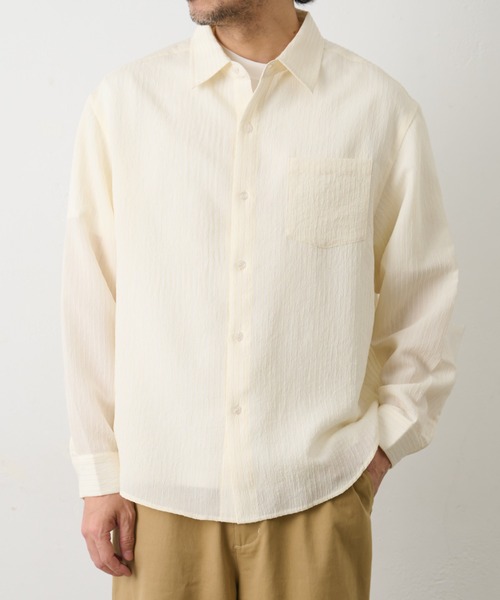 COLONY 2139（コロニートゥーワンスリーナイン）の「シャドーストライプ長袖シャツ（シャツ/ブラウス・メンズ・ホワイト/ブラック・MEDIUM/LARGE）」の2枚目の写真