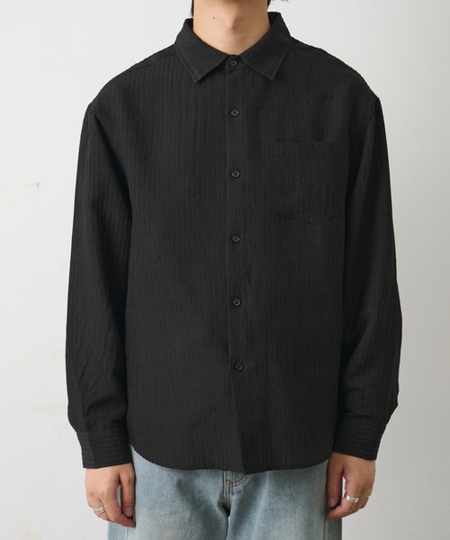 COLONY 2139（コロニートゥーワンスリーナイン）の「シャドーストライプ長袖シャツ（シャツ/ブラウス・メンズ・ホワイト/ブラック・MEDIUM/LARGE）」の9枚目の写真