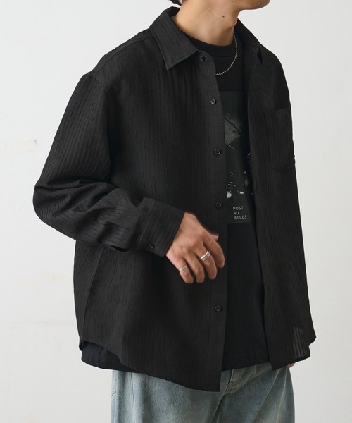 COLONY 2139（コロニートゥーワンスリーナイン）の「シャドーストライプ長袖シャツ（シャツ/ブラウス・メンズ・ホワイト/ブラック・MEDIUM/LARGE）」の16枚目の写真