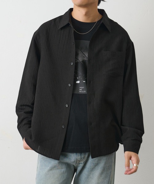 COLONY 2139（コロニートゥーワンスリーナイン）の「シャドーストライプ長袖シャツ（シャツ/ブラウス・メンズ・ホワイト/ブラック・MEDIUM/LARGE）」の19枚目の写真