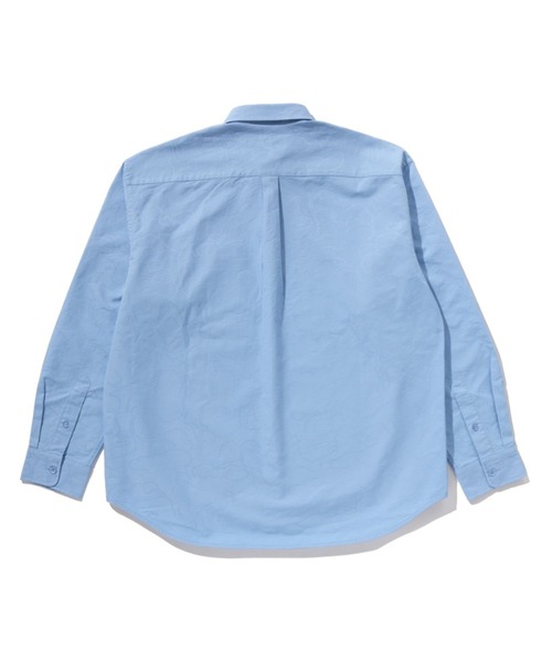 A BATHING APE(アベイシングエイプ)の「ONE POINT LINE CAMO JACQUARD OXFORD LS SHIRT(シャツ/ブラウス・メンズ・ブルー/ホワイト/ベージュ・MEDIUM/SMALL/X-LARGE/LARGE)」の6枚目の写真