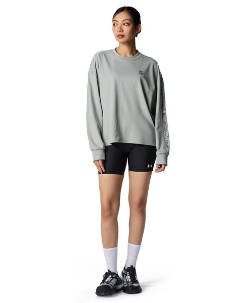 UNDER ARMOUR(アンダーアーマー)の「UAモチベート ロングスリーブ Tシャツ(トレーニング/レディース)(Tシャツ/カットソー・レディース・グレー系その他・M/L/XL/S)」の3枚目の写真