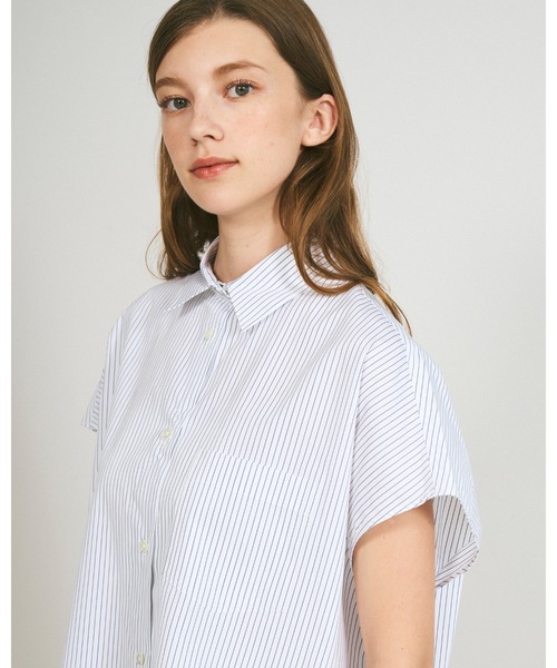 Mackintosh(マッキントッシュ)の「BIEL(シャツ/ブラウス・レディース・ホワイト×ネイビー/ホワイト×ブルー・6)」の7枚目の写真
