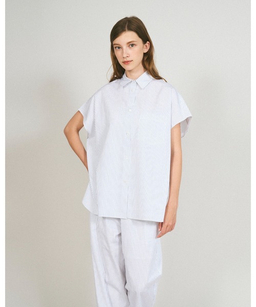 Mackintosh(マッキントッシュ)の「BIEL(シャツ/ブラウス・レディース・ホワイト×ネイビー/ホワイト×ブルー・6)」の3枚目の写真