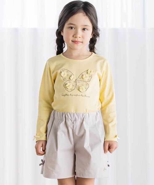 BeBe(ベベ)の「コードレーンサイドカットキュロットパンツ(90~150cm)(その他パンツ・キッズ・ブルー系その他2/ベージュ系その他・140cm/150cm/120cm/130cm/110cm)」の6枚目の写真