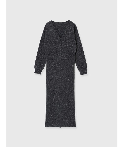 anuans（アニュアンス）の「メランジヤーンニットセットアップ（セットアップ・レディース・グレー/ライトベージュ・MEDIUM/SMALL）」の21枚目の写真