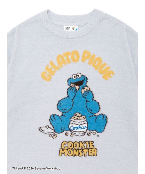 gelato pique（ジェラートピケ）の「【SESAME STREET】【HOMME】エアリーモコジャガードプルオーバー&ハーフパンツセット（ルームウェア/パジャマ・メンズ・グレー/ブルー・M/L）」の6枚目の写真