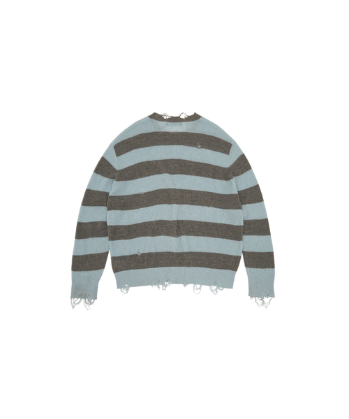 MEA（メア）の「VINTAGE STRIPED LIGHTWEIGHT KNIT [SAGE GREEN]（ニット/セーター・メンズ・その他・2/3）」の2枚目の写真