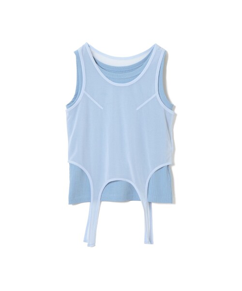 Ray BEAMS（レイビームス）の「シアー レイヤード タンクトップ（タンクトップ・レディース・ホワイト/ブルー・ONE SIZE）」の12枚目の写真